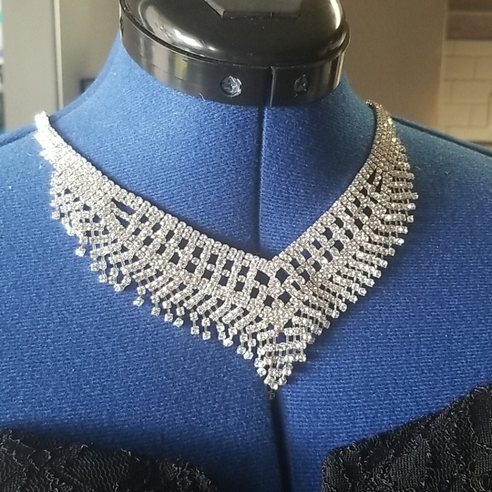 Australian crystal bridal necklace and earrings BN